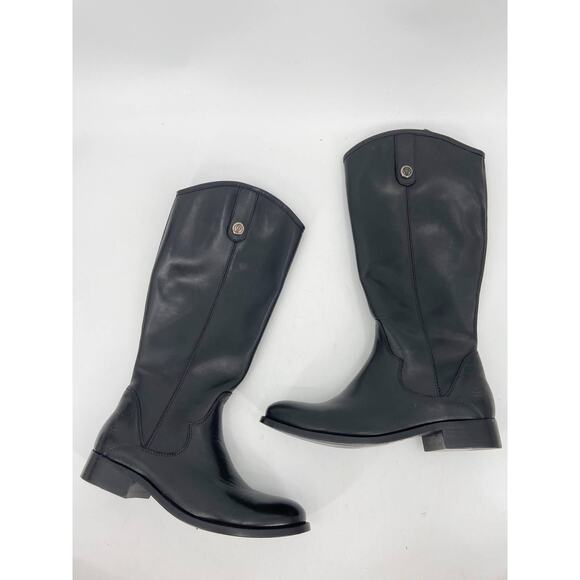 Frye Marissa Medallion Black Leather Riding Boots 6.5 M - Picture 2 of 7